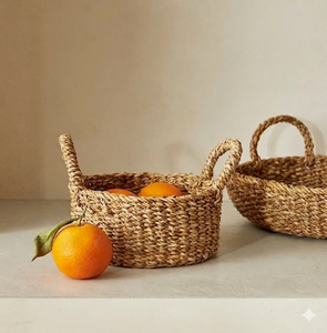 Distinctive Decorative <b>Round</b> Rattan <b>Basket</b> For Shelf Cabinet And Coffee Table Organization Handmade Natural Rattan <b>Basket</b> Holder - Product Image 4