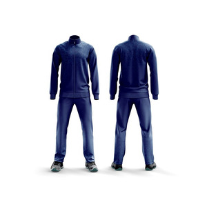 Men's Orange Solid 2 in 1 Loose Fit Full <b>Zip</b> Stand Collar Casual Sportswear Set Winter Wear Breathable Polyester Fabric - Product Image 5
