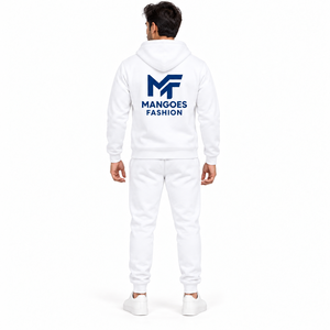 Ensemble de survêtement unisexe en polyester et molleton 100 % coton, coupe ample, délavé à l'acide, doux et extensible, idéal pour l'été - Product Image 1