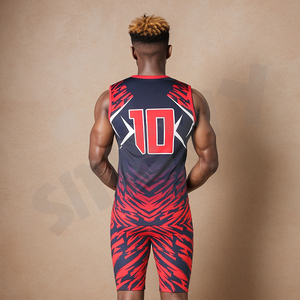 Ensemble de maillots de football américain par sublimation, 100 % polyester, uniformes respirants, anti-bactériens et à séchage rapide - Product Image 3