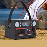 Station d'alimentation portable 400W à onde sinusoïdale modifiée, générateur solaire lithium-ion pour camping extérieur et alimentation de secours d'urgence
