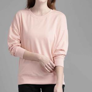 Sweat-shirt surdimensionné à col rond pour femme, personnalisé avec logo, 100 % coton respirant de haute qualité, idéal pour l'hiver - Product Image 2