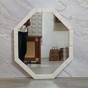 Deluxe Bone Inlay Art Deco Rectangular <b>Lightweight</b> 10mm Thick Wall <b>Mirror</b> Frame Floral Artwork Eco-Friendly Lighted Handmade No - Product Image 6