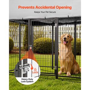 Grande Recinto per Cani da Esterno 2,4 x 1,2 x 1,6 m, Resistente ai Raggi UV, Impermeabile con Chiusura Sicura per Gatti XL - Product Image 5