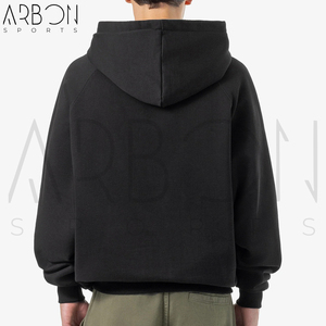 Sweat à capuche réversible personnalisé 2026 pour homme, 100 % coton molletonné, coupe ample à épaules tombantes, bicolore - Product Image 5