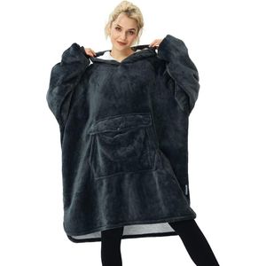 Krifey oversize Sherpa felpa con cappuccio accogliente regali di compleanno per mamma donna fidanzata uomo gigante tascabile coperta con cappuccio - Product Image 1
