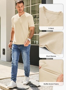 เสื้อยืดวาฟเฟิลพรีเมียมลำลอง ผู้ผลิตเสื้อถักเนื้อผ้าทันสมัย - Product Image 4