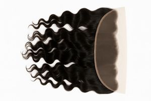 Perruque Lace Frontale en Cheveux Humains Ondulés (Water Wave & Natural Wave) Remy, Facile à Poser, Noire - Product Image 1