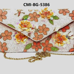 กระเป๋าคลัทช์ประดับลูกปัดสำหรับงานปาร์ตี้และตอนเย็นกระเป๋าถือแบบสะพายข้างสำหรับผู้หญิงดีไซน์เนอร์ประดับลูกปัดกระเป๋าสำหรับผู้หญิง - Product Image 1