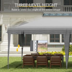 "Quick Setup####Durable####20x10 Gray Pop up <b>Canopy</b> <b>Tent</b> for Outdoor Events and BBQs" - Product Image 5