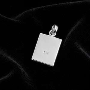 925 Sterling Silver Rectangle 10*8 mm Bezel Pendant Blank Setting For Resin Ashes Breastmilk Keepsake <b>Memorial</b> DIY Jewelry Makin - Product Image 2