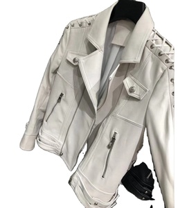 Women Coats 100% Genuine <b>Leather</b> 2022 Fashion Lady Natural Sheepskin <b>Long</b> Sleeves <b>Jackets</b> High Quality Soft - Product Image 5