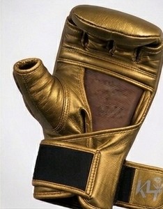 Gants de boxe demi-doigts en cuir PU pour entraînement et sparring MMA Muay Thai Kickboxing KLTW INT'L KL-MMA-001 - Product Image 2