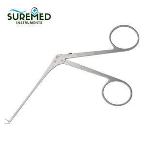 Micro-pince ORL en acier inoxydable, à embout en coupelle, courbée vers le haut, pour chirurgie auriculaire - Product Image 6