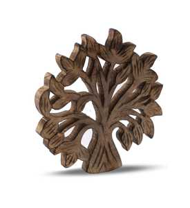Swirl Cutout Round Wooden <b>Trivet</b> Hollow Carved Wood Hot Pad Heat Resistant Kitchen Coaster Tabletop Pot Holder - Product Image 5