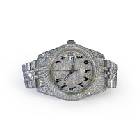 Hot <strong>Sell</strong> Custom <strong>Luxury</strong> Fully Automatic Iced Out VVS Moissanite Diamond Wristwatch for <strong>Men</strong> Women Party Wear Use In <strong>Best</strong> Price