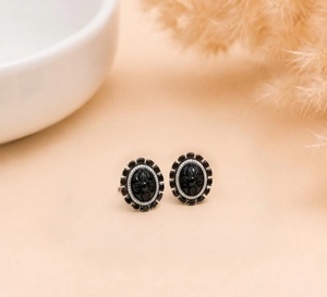ต่างหูห่วงทองคำขาว 14K ชุบทองเหลืองประดับไพลินสีน้ำเงิน รับรองโดย IGI สไตล์วินเทจ เรียบหรู ของขวัญสำหรับผู้หญิง งานแต่งงาน ปาร์ตี้ สไตล์มินิมอล - Product Image 2