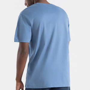 T-shirt blanc uni en coton 100% de qualité supérieure pour homme, col rond, manches courtes, vêtements décontractés d'été pour homme - Product Image 3