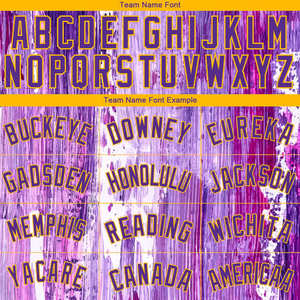 Camiseta de baloncesto personalizada con salpicaduras de pintura morada para hombre, camiseta de entrenamiento deportivo sin mangas con número y nombre del equipo - Product Image 3