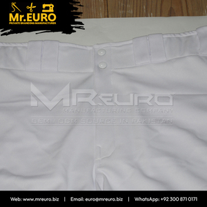 Pantalon de baseball unisexe blanc personnalisé, imprimé par sublimation, respirant, coupe ajustée, fermeture éclair, 100 % polyester, vêtements de sport pour adultes - Product Image 6