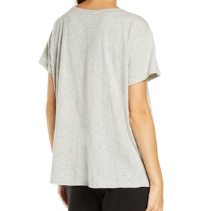 High Quality Grey Pearl Heather 2022 New Special Material Women's Katie Organic Cotton Lounge Scoop Neck Breathable T-<b>Shirt</b> - Product Image 3
