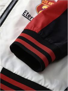Blouson Bomber Homme Sport Décontracté Zippé avec Blocs de Couleurs et Bordures Contrastantes en Polyester – Toutes Saisons - Product Image 3
