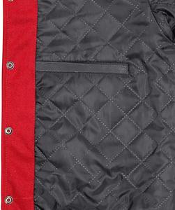 Wholesale Custom <b>Long</b> Leather Sleeve Solid Colors Baseball Varsity <b>Jacket</b> <b>Men</b> OEM Embroidered College Letterman <b>Jackets</b> - Product Image 3