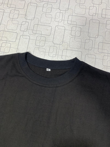 T-shirt Streetwear Homme Personnalisé en Coton Léger Tricoté Coupe Droite Oversize Épaules Tombantes Col Côtelé Écologique - Product Image 6