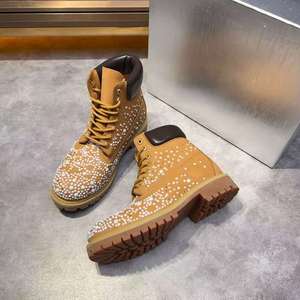Bottes en cuir mi-mollet pour homme, imperméables, à lacets, mode automne-été - Product Image 1