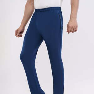 Pantalon pour homme en polyester bleu à séchage rapide, taille élastique, avec poches latérales, vêtements décontractés d'été, fabricant - Product Image 5