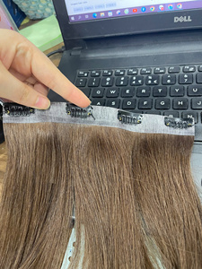 Extensions de cheveux lisses à clipser sans couture, 100% cheveux humains vietnamiens, plusieurs couleurs, fournisseur de premier plan - Product Image 3