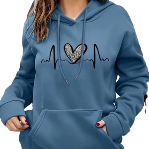 เสื้อฮู้ดสวมหัวโอเวอร์ไซส์สำหรับผู้หญิงเสื้อผ้าสตรีแบบสั่งทำปกเสื้อมีฮู้ดและของตกแต่งตราสัญลักษณ์ด้านหน้าสำหรับฤดูหนาว - Product Image 5