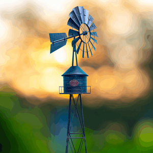 Moulin à vent noir galvanisé pour tour d'eau – 90″ - Product Image 2