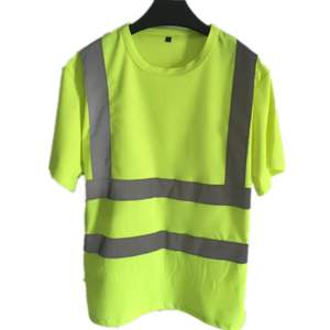 Camisetas de Seguridad Reflectantes de Alta Visibilidad, de Alta Calidad y Gran Venta, Ropa de Trabajo Amarilla de Poliéster Antiestática Unisex - Product Image 6