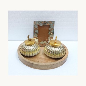 Cajas de metal hechas a mano para frutos secos, elegantes y personalizadas, juego de 2 organizadores de almacenamiento para nueces, dátiles, chocolates y bocadillos. - Product Image 6