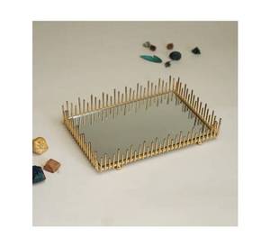 Bandeja de Servicio Multifuncional de Diseño Moderno, Estilo Bohemio Vintage, con Diseño Floral Único para Almacenamiento en Escritorio y Uso en Mesa - Product Image 2
