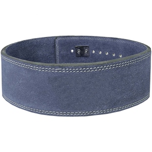 Ceinture de musculation en cuir réglable avec boucle de maintien, unisexe, pour la protection et l'entraînement en force, bleue - Product Image 6