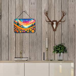 New Multicolor Marigolds Door <b>Hanging</b> Prints Aluminum Metal Wall Plaque <b>for</b> Kitchen <b>Bar</b> Bathroom <b>Home</b> Decor-8HX12W - Product Image 4