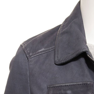 <b>Women's</b> <b>Suede</b> Leather Bomber <b>Jacket</b> With Zipper Closure Turn-down Collar Full Sleeve Winter Solid Color - Product Image 6
