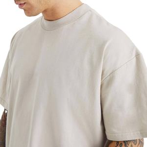 Camisetas con logotipo personalizado lavado con ácido hombro caído de gran tamaño peso pesado 250 300 GSM Streetwear camisetas para hombres - Product Image 3
