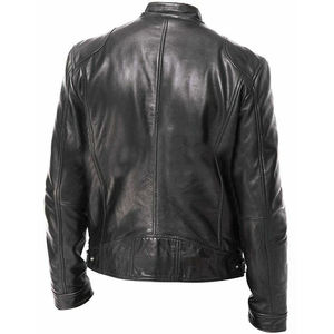 Stylish Design Men <b>Jacket</b> Spring Autumn Motorcycle Style Natural Leather <b>Slim</b> <b>Fit</b> Biker Coat Customized Leather <b>jacket</b> for men - Product Image 5