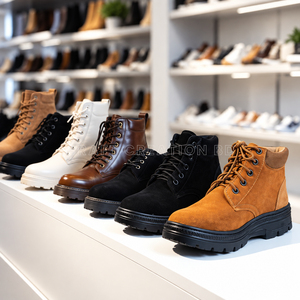 Lot de Stock en Gros de Bottes Chukka pour Hommes en Cuir Véritable à 100%, à Semelle Commando et à Lacets, Approvisionnement en Vrac Direct Usine Bangladesh - Product Image 2