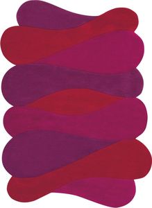 Tapis en laine tufté à la main de conception professionnelle, avec envers en latex, à poils ras, pour salon, motif géométrique moderne, marque ITHL - Product Image 5