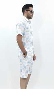 Conjunto de Verano para Hombre en Poliéster, Camisa de Manga Corta y Pantalones Cortos, Estilo Casual - Product Image 2