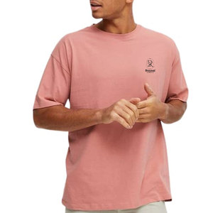 T-shirt décontracté surdimensionné personnalisé, 100% coton, coupe ample, imprimé, pour homme - Product Image 1