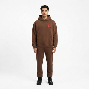 Sweat à capuche surdimensionné personnalisé en molleton 100 % coton peigné 470 GSM, imprimé sérigraphié, coupe carrée, streetwear pour homme et unisexe, OEM - Product Image 1