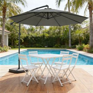 Ombrellone da Terrazzo e Cortile, Eleganti Ombrelloni e Basi per Patio per la Vita all'Aperto - Product Image 1