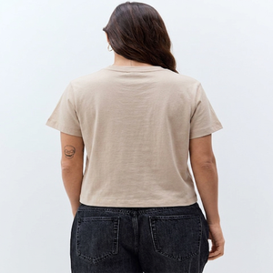 Casual Women's Embellished Leopard Pocket T-Shirts 100% Cotton Breathable Short Sleeve Slim Fit Women's T-Shirts Everyday Wear - Product Image 4