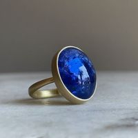 Bague en pierre précieuse ovale Lapis Lazuli faite à la main de qualité supérieure, style Feng Shui, avec agate, porte-bonheur, vente en gros à bas prix