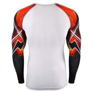 Camiseta Deportiva de Manga Corta para Hombre, Transpirable, de Secado Rápido, con Protección UV, para Yoga, Gimnasio, Running, MMA, en Malla, Compresión, Spandex/Poliéster - Product Image 3